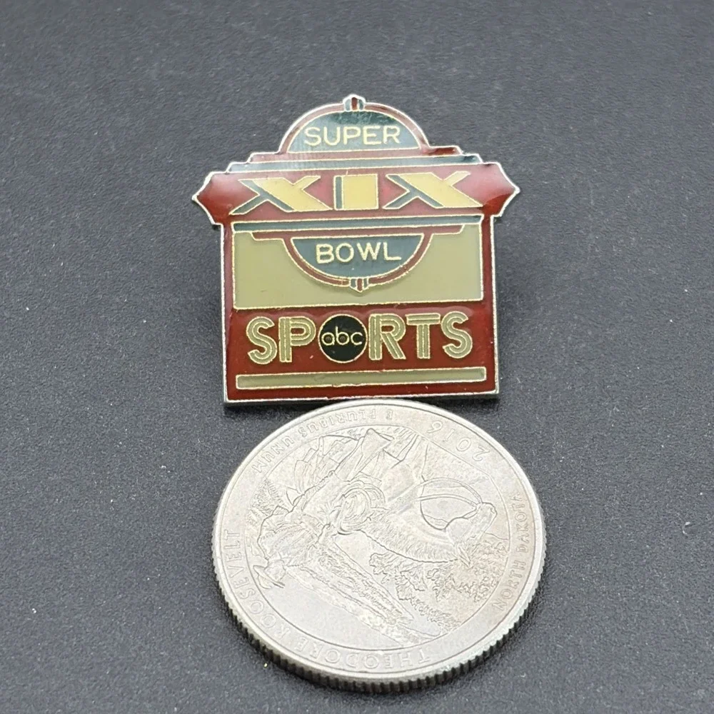 Super Bowl XIX‎ NFL Football ABC Sports Lapel Hat Pin